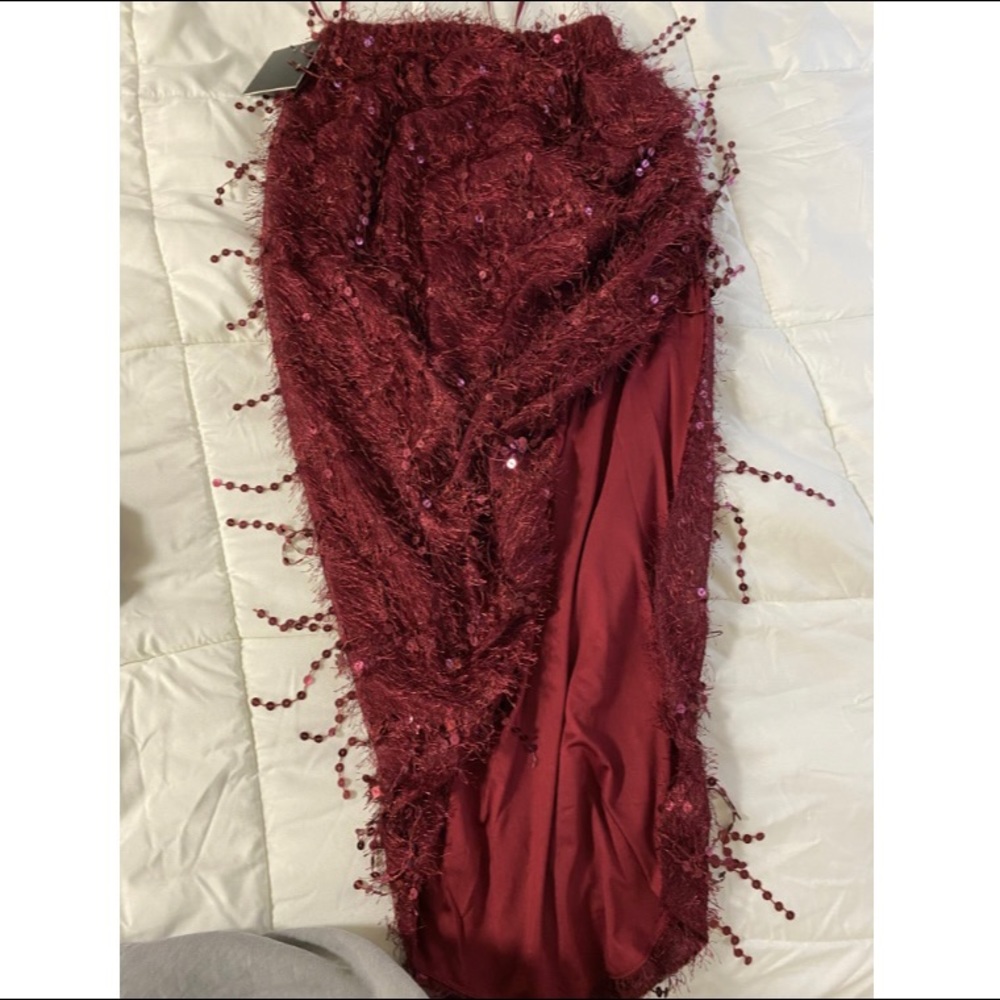 Jluxlabel sequin fringe skirt